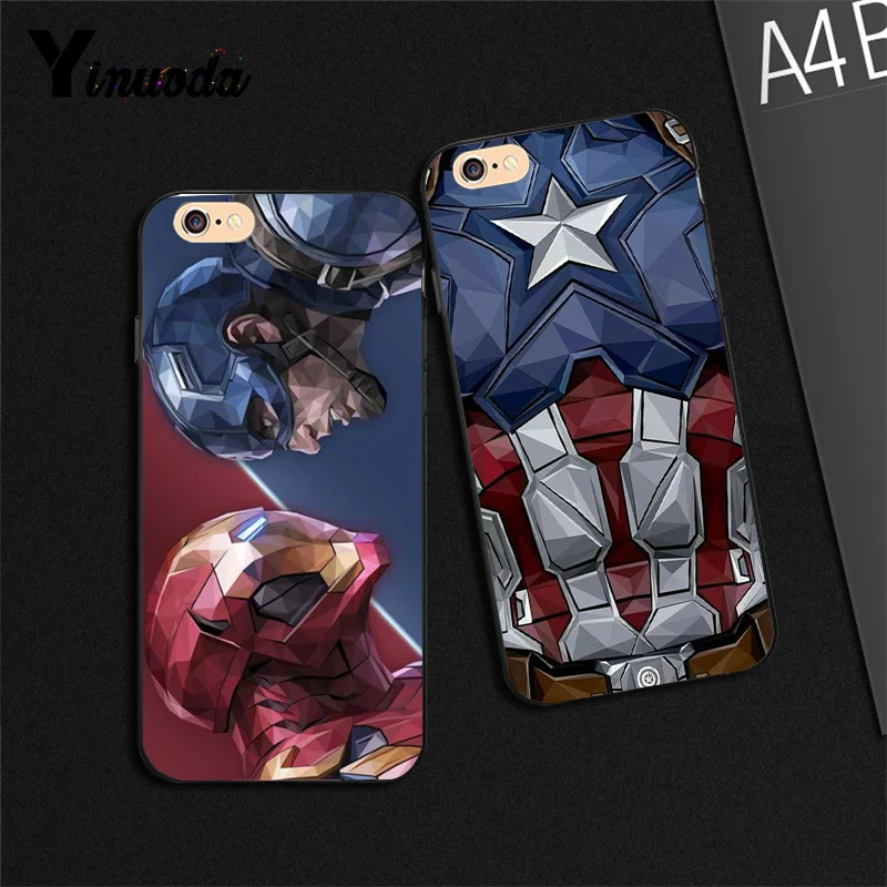 Yinuoda Marvel American Captain Iron Man Soft black Phone Case for iPhone 8 7 6 6S 6Plus X XS MAX 5 5S SE XR Cover
Yinuoda Marvel American Captain Iron Man Soft black Phone Case for iPhone 8 7 6 6S 6Plus X XS MAX 5 5S SE XR Cover