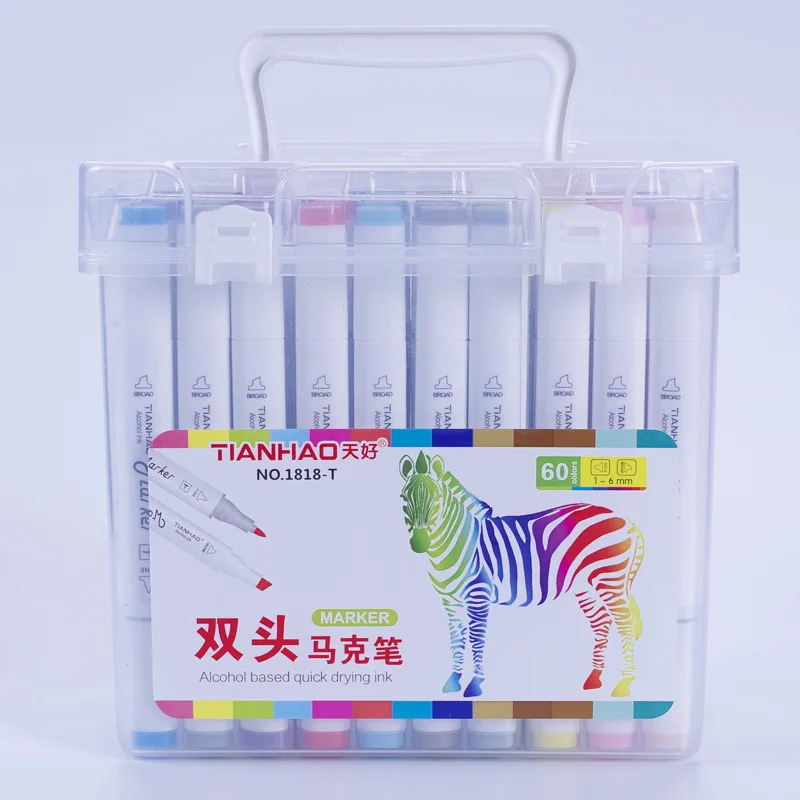 Better Double Headed Triangular Marker Package Alcohol Oily Students 60 Color Anime Hand-Painted Design Mark Pen Color
Better Double Headed Triangular Marker Package Alcohol Oily Students 60 Color Anime Hand-Painted Design Mark Pen Color