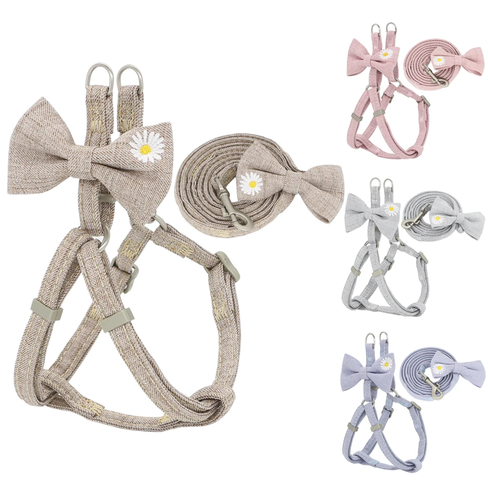Dog Harness Leash Set Adjustable Soft Embroidery Cute Bow Double Layer Dog Harness for Small Medium Pets Leashes Walking
Dog Harness Leash Set Adjustable Soft Embroidery Cute Bow Double Layer Dog Harness for Small Medium Pets Leashes Walking