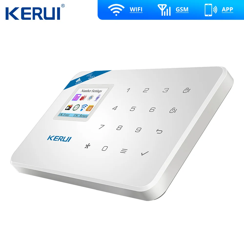 Беспроводная GSM сигнализация Kerui W18 охранная система с поддержкой Wi Fi датчиком