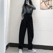 Women Jumpsuits Straight Mopping Fall Korean Style Button One-shoulder Adjustable Wide Leg Trousers All-match Students Overalls
Women Jumpsuits Straight Mopping Fall Korean Style Button One-shoulder Adjustable Wide Leg Trousers All-match Students Overalls