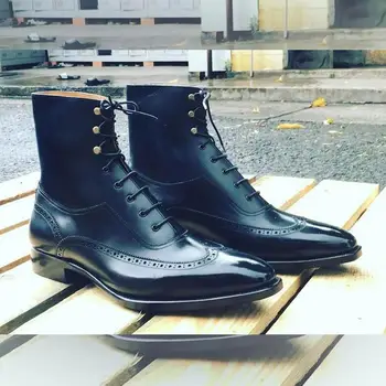 Men New Fashion Pu Leather Ankle High Boot Low Heel Lace-up Shoe Male Vintage Classic Casual Retro Martin Waterproof Boots 4M134
Men New Fashion Pu Leather Ankle High Boot Low Heel Lace-up Shoe Male Vintage Classic Casual Retro Martin Waterproof Boots 4M134