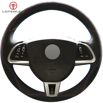 LQTENLEO Black Genuine Leather Suede Steering Wheel Cover For Jaguar XF XF S XFR XF Sportbrake 2012-2015 XK XKR-S XKR 2012-2018
LQTENLEO Black Genuine Leather Suede Steering Wheel Cover For Jaguar XF XF S XFR XF Sportbrake 2012-2015 XK XKR-S XKR 2012-2018