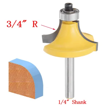 1/4" Shank 3/4" Radius Round Over Edging Router Bit Woodworking Milling Cutter Cutting Tool Wood Drilling for Power Tools
1/4" Shank 3/4" Radius Round Over Edging Router Bit Woodworking Milling Cutter Cutting Tool Wood Drilling for Power Tools