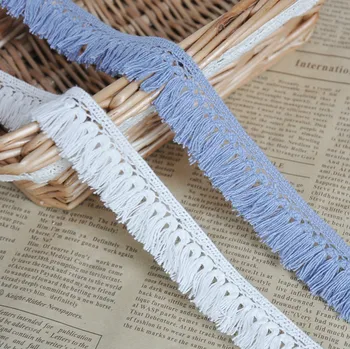 10Yard/Lot White Gray Blue Lace Trim Cotton Line Tassel Fringe Clothing Bag Curtain Accessories Lace Side 2.1cm Wide
10Yard/Lot White Gray Blue Lace Trim Cotton Line Tassel Fringe Clothing Bag Curtain Accessories Lace Side 2.1cm Wide