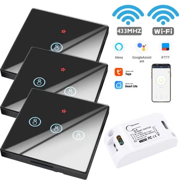 Tuya Smart Life APP WiFi touch Switch controller Light RF 433Mhz Wall DIY Relay Timer Module Google Home Amazon Alexa 110V 220V
Tuya Smart Life APP WiFi touch Switch controller Light RF 433Mhz Wall DIY Relay Timer Module Google Home Amazon Alexa 110V 220V