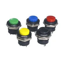 

25pcs 50pcs R13-507 16mm Lockless Reset 250V 3A Push Button Switch Round Switch Bouton Poussoir Metal Interrupteur