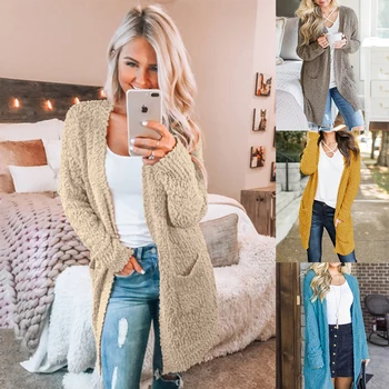 Women Cardigans Sweater Crew Neck Long Sleeve Open Front Casual Autumn Open Stitch Loose Female Overcoat Outwear Long Coats Tops
Women Cardigans Sweater Crew Neck Long Sleeve Open Front Casual Autumn Open Stitch Loose Female Overcoat Outwear Long Coats Tops