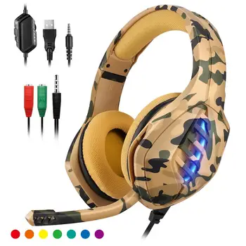 PS4 Gaming Headphone Earphone Wired Stereo Sound Headset 7 Color LED light Professional Gamer Headphone With Mic For PC Loptop
PS4 Gaming Headphone Earphone Wired Stereo Sound Headset 7 Color LED light Professional Gamer Headphone With Mic For PC Loptop