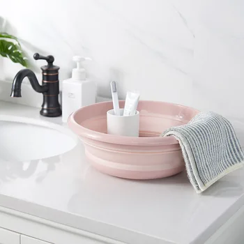 Sanqing Flower Foldable Washbasin Outdoor Portable Wash Basin Creative Extendable Children Basin Two- 
Sanqing Flower Foldable Washbasin Outdoor Portable Wash Basin Creative Extendable Children Basin Two-