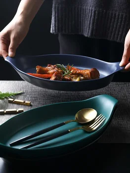 Rice bowl baking pan ceramic steamed fish loaded fish plate large dish creative oven oven dedicated home new LB022703
Rice bowl baking pan ceramic steamed fish loaded fish plate large dish creative oven oven dedicated home new LB022703