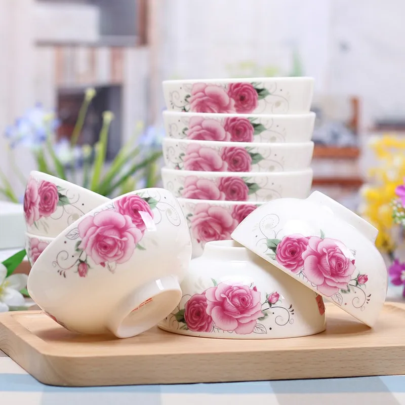 10 Bowl Household Eating Bowls And Chopsticks Set Jingdezhen Ceramic Bone China Tableware Thick Heat Resistant Small Soup Bowl R
10 Bowl Household Eating Bowls And Chopsticks Set Jingdezhen Ceramic Bone China Tableware Thick Heat Resistant Small Soup Bowl R