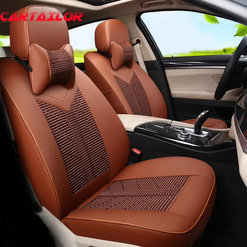 

CARTAILOR New Car Seat Covers Cusotm fit for BMW x5 Seats Cover Interior Accessories Set PU Leather Car Seat Protector for Cars