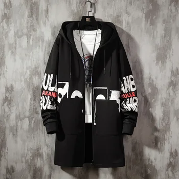 Long Trench Coat Men Fashion Letter Printing Spring Autumn Harajuku Windbreaker Overcoat Male Casual Outwear Hip Hop Men Jacket
Long Trench Coat Men Fashion Letter Printing Spring Autumn Harajuku Windbreaker Overcoat Male Casual Outwear Hip Hop Men Jacket