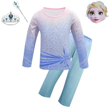 Kids Party Show Cosplay Clothes Set Girls Princess Elsa Cosplay Costumes Carnival Anna Elsa Snow Queen Costume T-shirt-pants Set
Kids Party Show Cosplay Clothes Set Girls Princess Elsa Cosplay Costumes Carnival Anna Elsa Snow Queen Costume T-shirt-pants Set