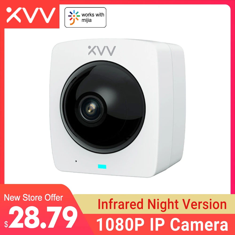 New Youpin XiaoVV A1 Smart 360 Panoramic IP Camera HD 1080P AI Humanoid Detection Security IR Night Vision Mini CCTV Camera
New Youpin XiaoVV A1 Smart 360 Panoramic IP Camera HD 1080P AI Humanoid Detection Security IR Night Vision Mini CCTV Camera