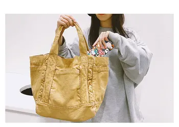 Summer early autumn style simple solid color New canvas bag big shopping bag student tote bag womens bags handbags
Summer early autumn style simple solid color New canvas bag big shopping bag student tote bag womens bags handbags