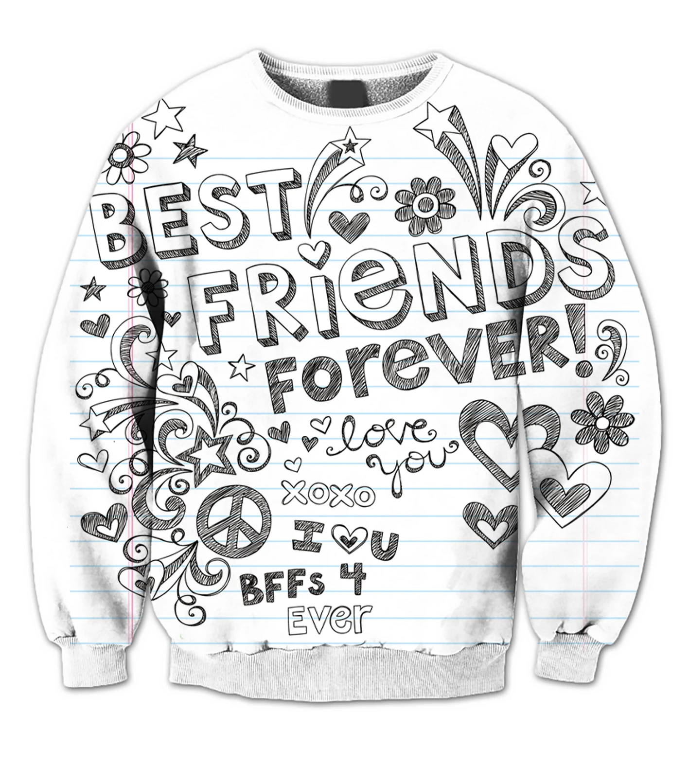REAL American US SIZE Best Friends Forever Sublimation Print Plus Size Crew Neck Sweatshirt
REAL American US SIZE Best Friends Forever Sublimation Print Plus Size Crew Neck Sweatshirt