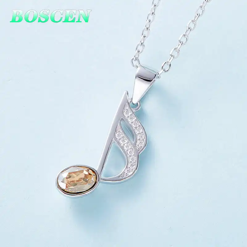 boscen 925 sterling silver pendant necklace for women gift 2019