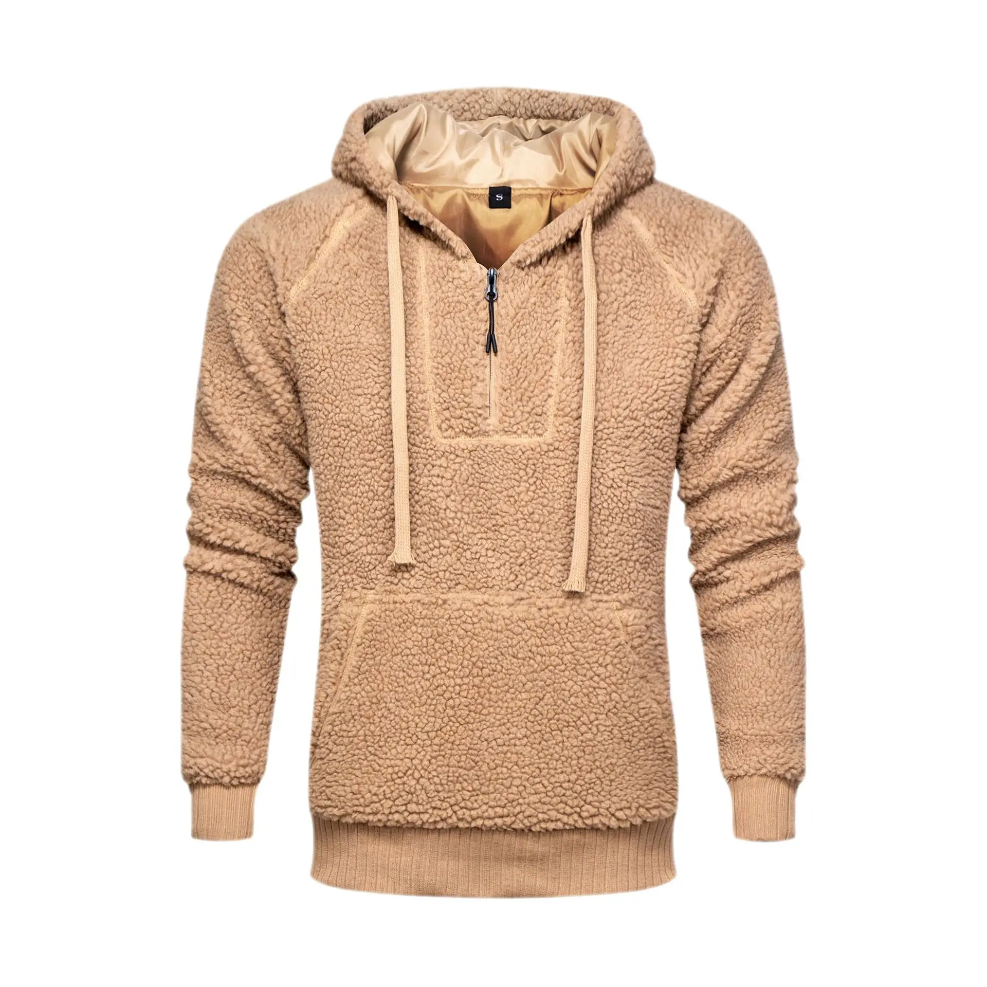 Fashion Plus Size Men Solid Lamb Plush Warm Hooded Sweater Pullover Large Capacity Pocket Men's Clothing Oversized Sweatshirts
Fashion Plus Size Men Solid Lamb Plush Warm Hooded Sweater Pullover Large Capacity Pocket Men's Clothing Oversized Sweatshirts