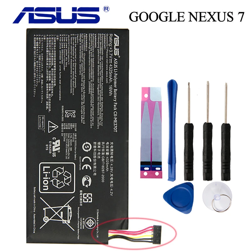 Original ASUS C11-ME370T Battery For ASUS ME370T ME3PNJ3 GOOGLE NEXUS 7 Table PC Laptop battery Wifi + 3G Version 4270mAh
Original ASUS C11-ME370T Battery For ASUS ME370T ME3PNJ3 GOOGLE NEXUS 7 Table PC Laptop battery Wifi + 3G Version 4270mAh