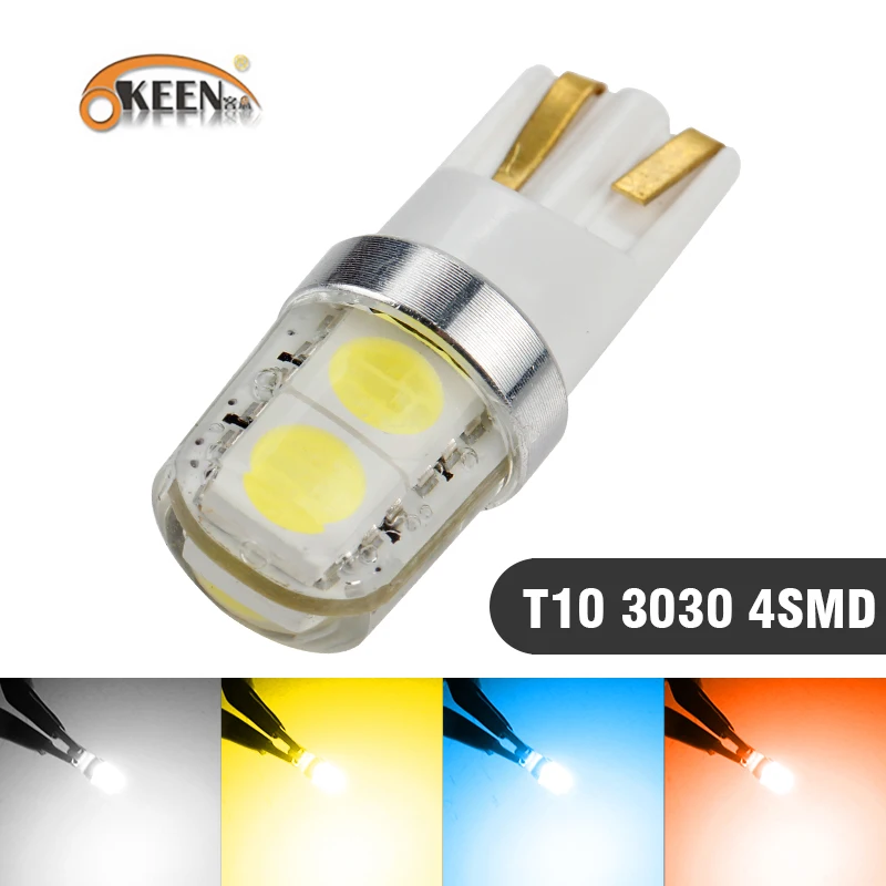 OKEEN 2PCS Car Led T10 5050 4SMD 350LM silicon T10 W5W LED Car Clearance Lights Led Bulbs DRL Turn Parking Interior Dome Reading
OKEEN 2PCS Car Led T10 5050 4SMD 350LM silicon T10 W5W LED Car Clearance Lights Led Bulbs DRL Turn Parking Interior Dome Reading