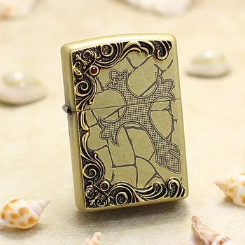 Genuine Zippo oil lighter copper windproof Retro cross cigarette Kerosene lighters Gift With anti-counterfeiting code
Genuine Zippo oil lighter copper windproof Retro cross cigarette Kerosene lighters Gift With anti-counterfeiting code