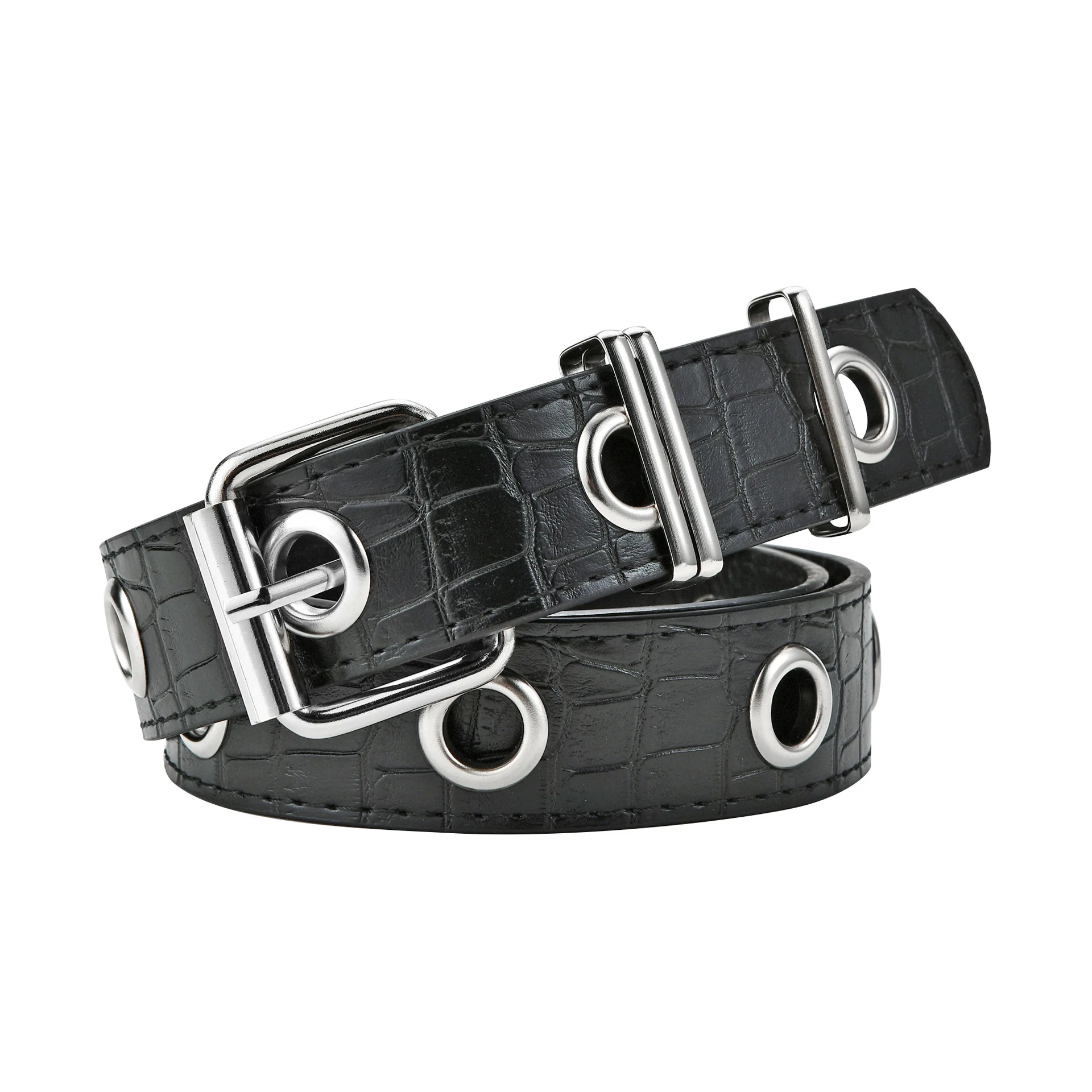 Women Belt New Punk Eyelet Belts for Women Crocodile Chain Waistband Female Black for Jeans Designer Fashion 2020
Women Belt New Punk Eyelet Belts for Women Crocodile Chain Waistband Female Black for Jeans Designer Fashion 2020