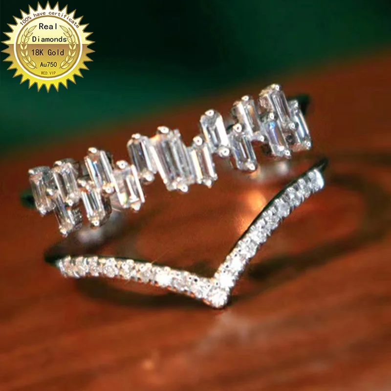 Soild 9K Au375 White Gold Ring 0.4Carat Nature Diamond Ring Wedding Party Engagement Anniversary Fashion Elegant
Soild 9K Au375 White Gold Ring 0.4Carat Nature Diamond Ring Wedding Party Engagement Anniversary Fashion Elegant