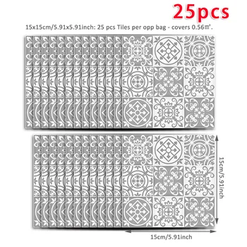 25pcs PVC Waterproof Wall Sticker Retro Flower Tile Wall Mounted Stickers Home Decor Stick On Oil Proof Walls Decoration
25pcs PVC Waterproof Wall Sticker Retro Flower Tile Wall Mounted Stickers Home Decor Stick On Oil Proof Walls Decoration