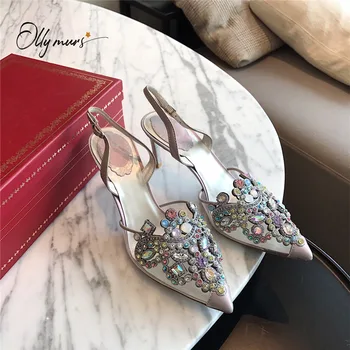 OllyMurs New Fashion Style Women Summer Sandals Sexy Pointed Toe Buckle Strap Crystal Thin Mid Heel Sandals Party Shoes Woman 
OllyMurs New Fashion Style Women Summer Sandals Sexy Pointed Toe Buckle Strap Crystal Thin Mid Heel Sandals Party Shoes Woman