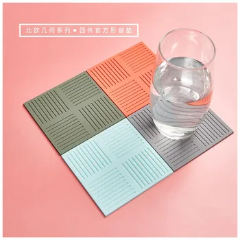 Nordic Creative Soft PVC Cup Mat Square Coaster Combination Placemat Heat Insulation Coaster Printing Logo Currently Available D
Nordic Creative Soft PVC Cup Mat Square Coaster Combination Placemat Heat Insulation Coaster Printing Logo Currently Available D