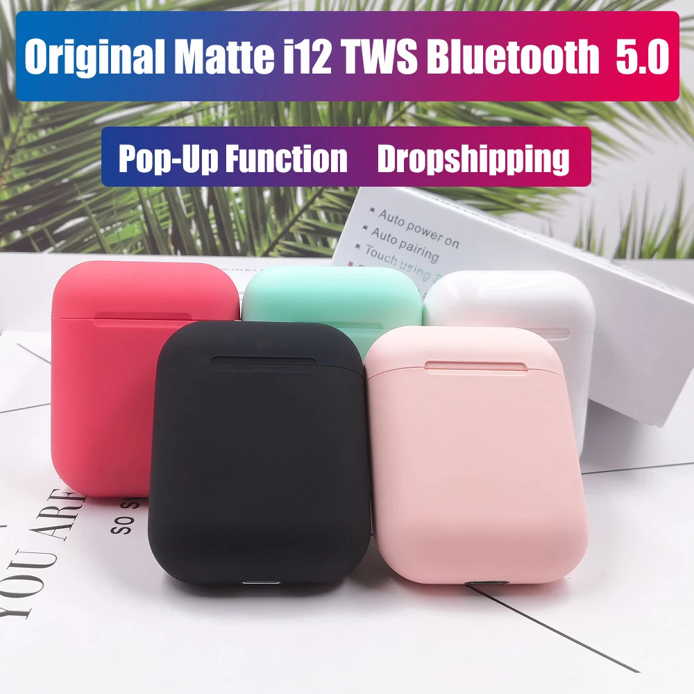 Matte i12 tws Pop up Earphones Original Bluetooth 5.0 Headphones Wireless Earbuds Headsets Touch Control Sport Stereo Earpieces
Matte i12 tws Pop up Earphones Original Bluetooth 5.0 Headphones Wireless Earbuds Headsets Touch Control Sport Stereo Earpieces