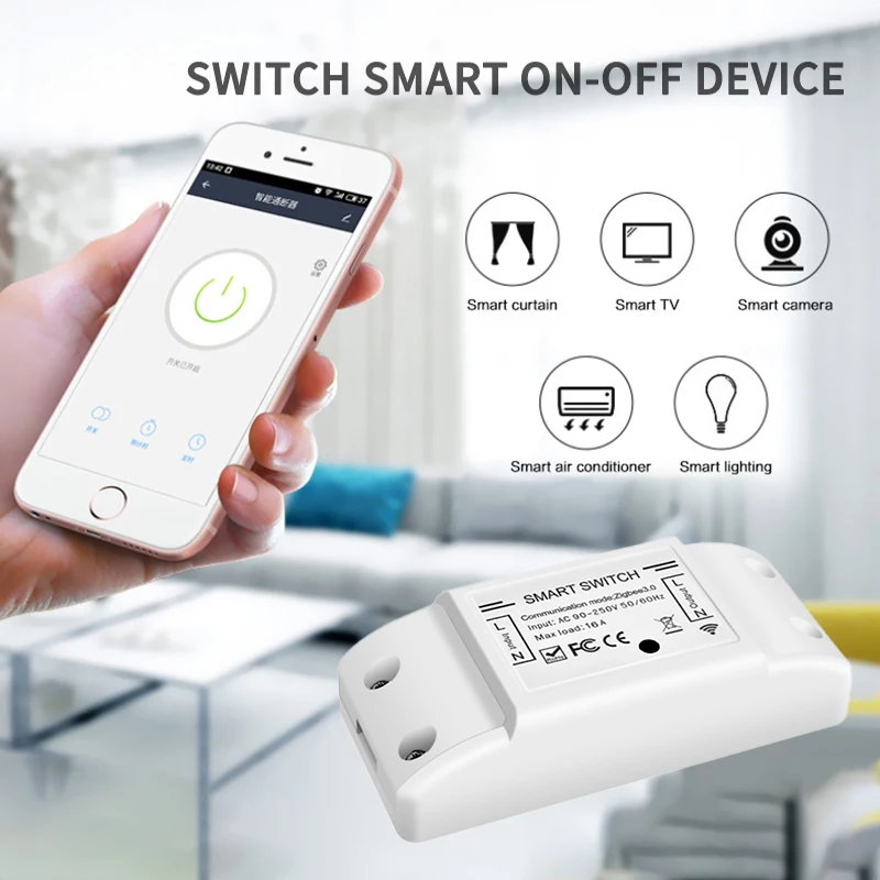 Smart Switch 16A Universal Relay Switch ZIGBEE On / Off Switch For Light And Fan Compatible With Google Home And Alexa Modules
Smart Switch 16A Universal Relay Switch ZIGBEE On / Off Switch For Light And Fan Compatible With Google Home And Alexa Modules