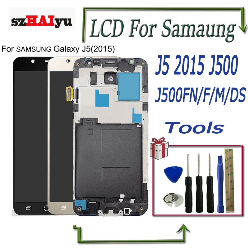 ЖК для Samsung Galaxy J5 2015 j500 дисплей с сенсорным экраном J500FN J500F J500M J500H/DS экран
