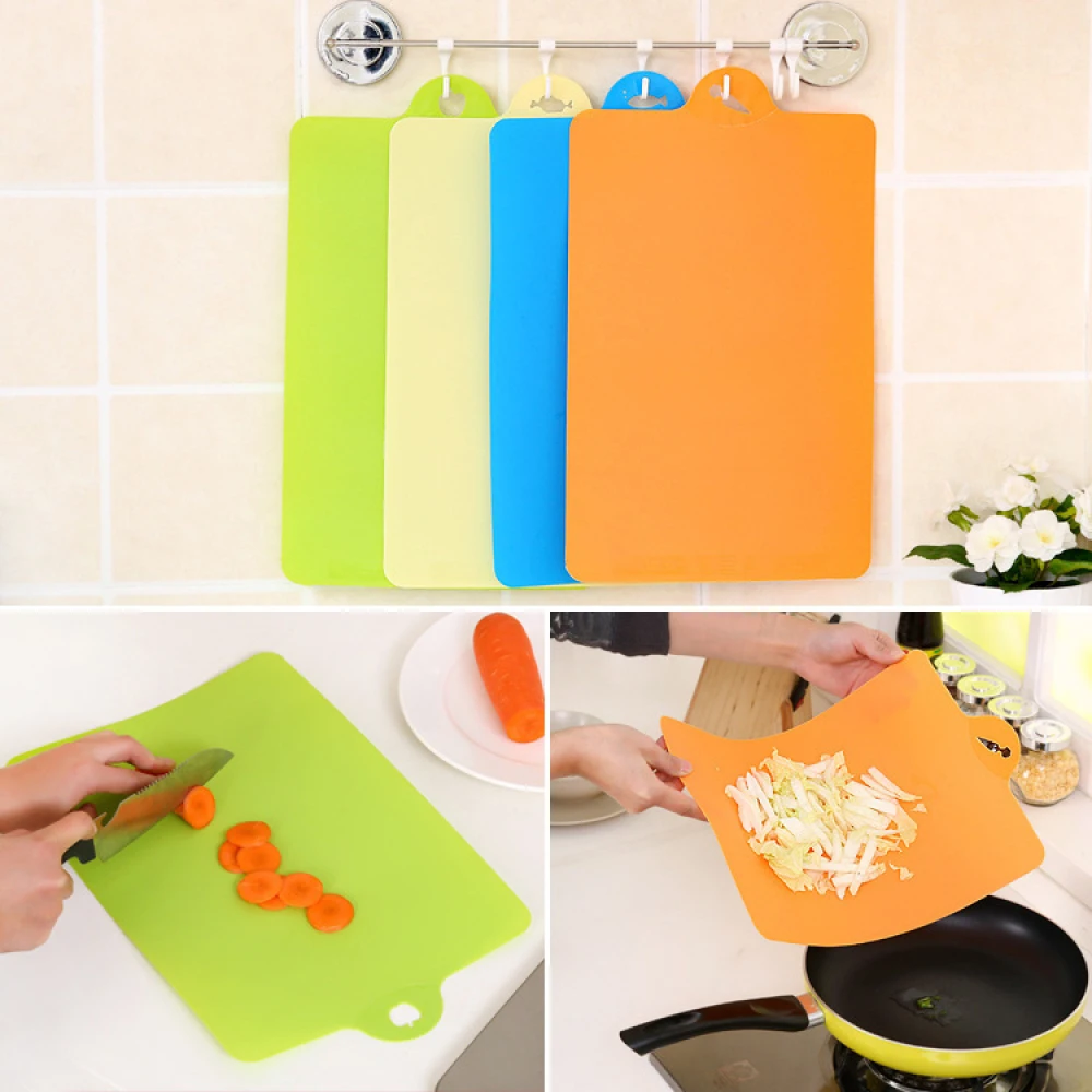 Plastic Cut Chopping Block Non-slip Cutting Board Anti Bacterium Vegitable Chopping Board Hang Hole Food Slice Kitchen Tools
Plastic Cut Chopping Block Non-slip Cutting Board Anti Bacterium Vegitable Chopping Board Hang Hole Food Slice Kitchen Tools