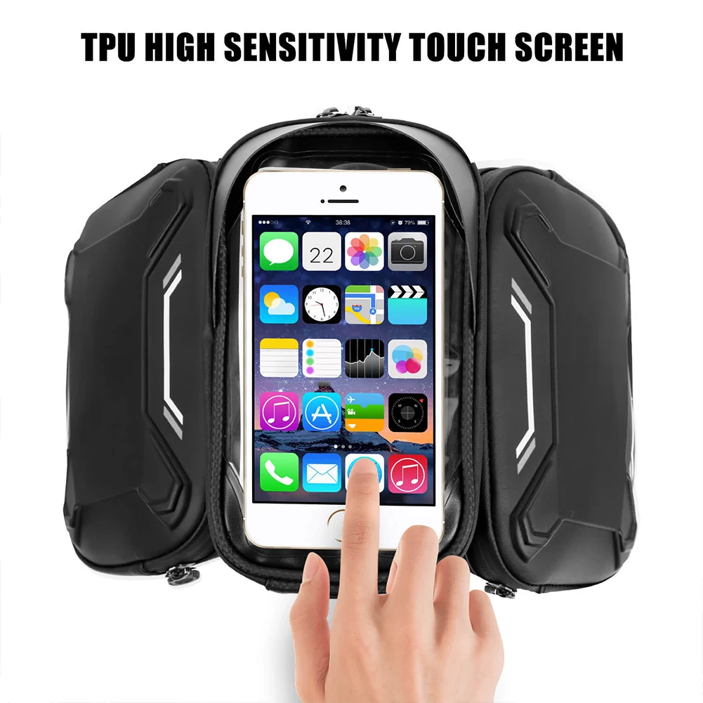 New Black Bicycle Bags Front Frame MTB Bike Bag Cycling Accessories Waterproof Screen Touch Top Tube Phone Bag
New Black Bicycle Bags Front Frame MTB Bike Bag Cycling Accessories Waterproof Screen Touch Top Tube Phone Bag