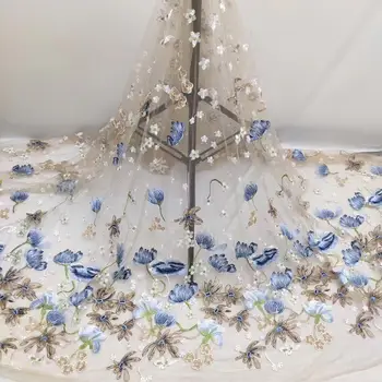 Nigerian french net Lace David-18.9807 Embroidered Cord Lace Fabric with full beads for bridal dress 
Nigerian french net Lace David-18.9807 Embroidered Cord Lace Fabric with full beads for bridal dress