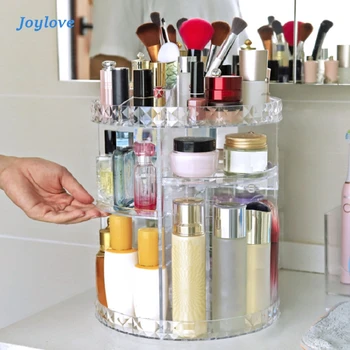 JOYLOVE 360 Degree Rotating Cosmetic Storage Box Makeup Organizer Rack Fashion Crystal Helf Display Stand High Capacit
JOYLOVE 360 Degree Rotating Cosmetic Storage Box Makeup Organizer Rack Fashion Crystal Helf Display Stand High Capacit