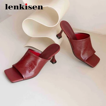 Lenkisen 2020 new hot saling european style genuine leather square toe high strange heel slip on mules women summer sandals L70
Lenkisen 2020 new hot saling european style genuine leather square toe high strange heel slip on mules women summer sandals L70