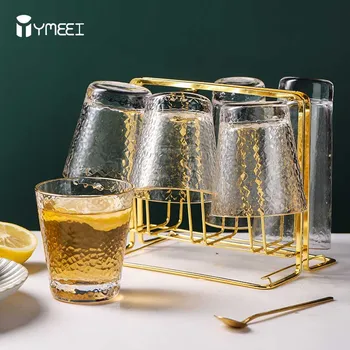 YMEEI 6Pcs Glass Cup Sets Cup Holder Household Hammer Pattern Glass Mug Sets Heat-resisting Cup Home Party Office Drinkware
YMEEI 6Pcs Glass Cup Sets Cup Holder Household Hammer Pattern Glass Mug Sets Heat-resisting Cup Home Party Office Drinkware
