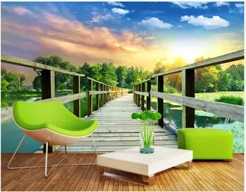 Custom photo wallpaper for walls 3 d mural wallpaper Idyllic landscape wooden bridge corridor 3D landscape background wall paper
Custom photo wallpaper for walls 3 d mural wallpaper Idyllic landscape wooden bridge corridor 3D landscape background wall paper