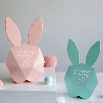 Rabbit Shape Alarm Clock Celebrity Style LED Calendar Voice Snooze Mute Electronic Night Light Alarm Clock
Rabbit Shape Alarm Clock Celebrity Style LED Calendar Voice Snooze Mute Electronic Night Light Alarm Clock