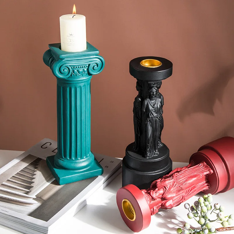 European Style Home Table Retro Decoration Roman Column Candlestick Set Romantic Wedding Dinner Display Props Crafts Ornaments
European Style Home Table Retro Decoration Roman Column Candlestick Set Romantic Wedding Dinner Display Props Crafts Ornaments