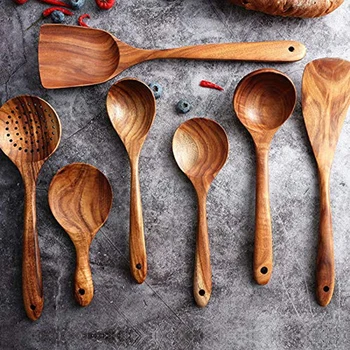 Kitchen Utensils Set, Wooden Spoons for Cooking Non-Stick Pan Kitchen Tool Wooden Cooking Spoon and Wooden Utensil Storage Wood
Kitchen Utensils Set, Wooden Spoons for Cooking Non-Stick Pan Kitchen Tool Wooden Cooking Spoon and Wooden Utensil Storage Wood