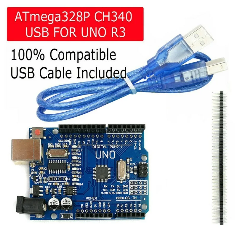 2020 New high quality One set UNO R3 CH340G+MEGA328P Chip 16Mhz For Arduino UNO R3 Development board + USB CABLE
2020 New high quality One set UNO R3 CH340G+MEGA328P Chip 16Mhz For Arduino UNO R3 Development board + USB CABLE