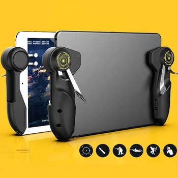 2pcs 6-Finger Tablet Mobile Game Controller Grips Triggers Handgrip Gamepads Joysticks for PUBG Eat Chicken Games AKpad6K R11s
2pcs 6-Finger Tablet Mobile Game Controller Grips Triggers Handgrip Gamepads Joysticks for PUBG Eat Chicken Games AKpad6K R11s
