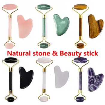 Rose Quartz Massage Roller Gouache Scraper for Facical Massage 100% Natural Jade Guasha Scraper Face Massage Roller For woman
Rose Quartz Massage Roller Gouache Scraper for Facical Massage 100% Natural Jade Guasha Scraper Face Massage Roller For woman
