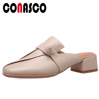 CONASCO Women Sandals Concise Elegant Casual High Heels Slippers 2020 Summer New Shoes Woman Pleated Genuine Leather Mules
CONASCO Women Sandals Concise Elegant Casual High Heels Slippers 2020 Summer New Shoes Woman Pleated Genuine Leather Mules