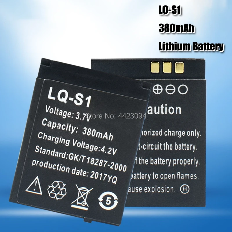 Батарея для умных часов Аккумулятор 3 7 в аккумулятор 380 мАч модный измеритель QW09